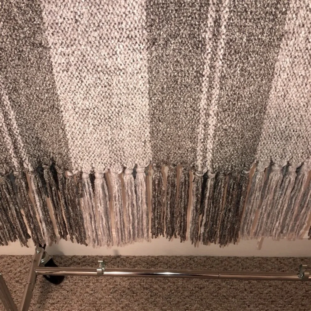 Restoration Hardware Plush Striped Throw with Fringe